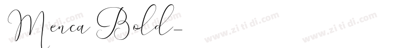 Menca Bold字体转换